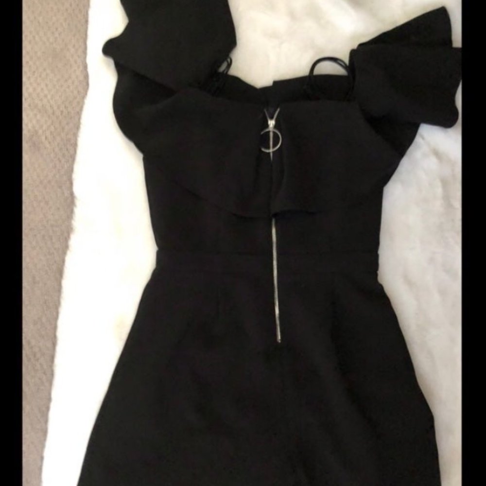 Black Romper with zip